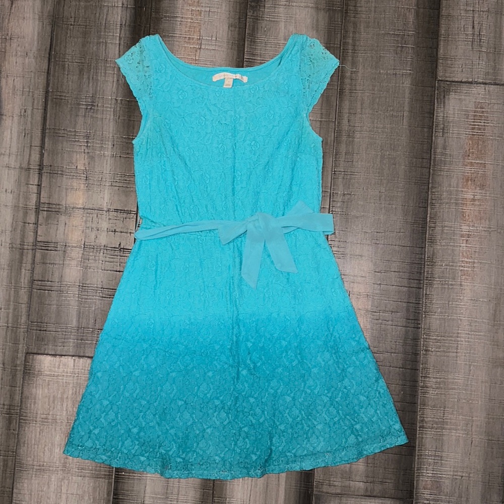 Lauren Conrad Teal Ombré Lace Dress